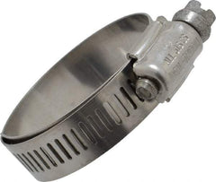 IDEAL TRIDON - SAE Size 20, 13/16 to 1-3/4" Diam, Stainless Steel Lined Worm Drive Clamp - Material Grade 316 - Caliber Tooling