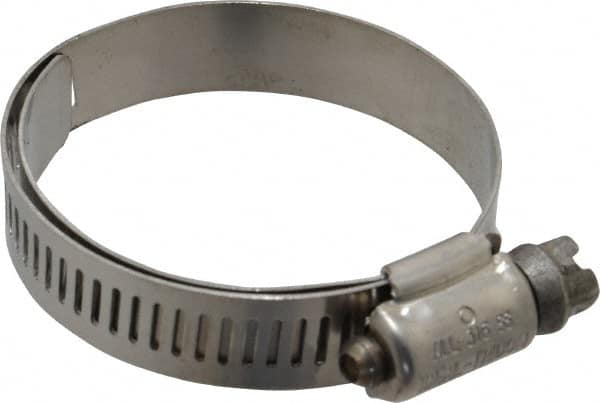 IDEAL TRIDON - SAE Size 24, 1-1/16 to 2" Diam, Stainless Steel Lined Worm Drive Clamp - Material Grade 316 - Caliber Tooling