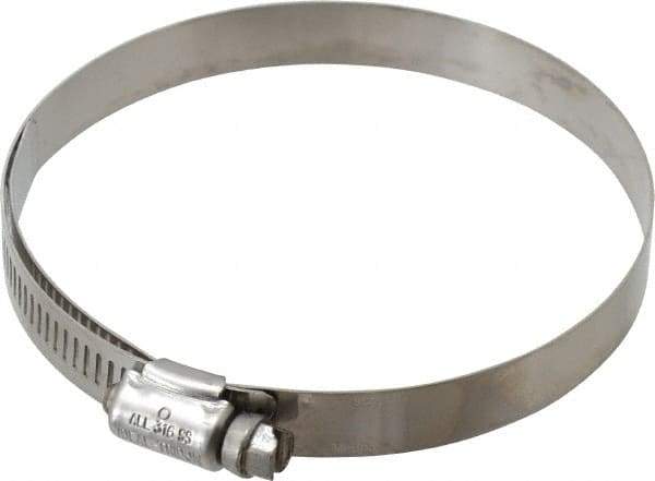 IDEAL TRIDON - SAE Size 56, 3-1/16 to 4" Diam, Stainless Steel Lined Worm Drive Clamp - Material Grade 316 - Caliber Tooling