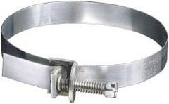 IDEAL TRIDON - SAE Size 64, 1 to 4-1/2" Diam, Galvanized Steel Adjustable Strap Worm Drive Clamp - Caliber Tooling