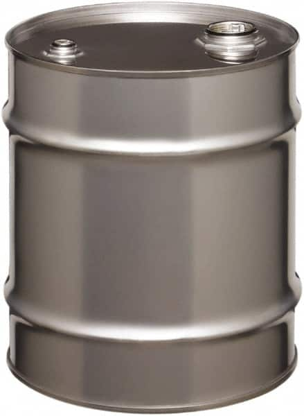 Made in USA - 10 Gallon Cylindrical Stainless Steel Tight Head Drum - 17" High x 14" Diam - Caliber Tooling