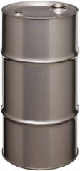 Made in USA - 16 Gallon Cylindrical Stainless Steel Tight Head Drum - 27" High x 14" Diam - Caliber Tooling