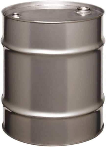 Made in USA - 20 Gallon Cylindrical Stainless Steel Tight Head Drum - 19-1/4" High x 18-1/4" Diam - Caliber Tooling