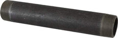 Made in USA - Schedule 80, 1-1/2" Diam x 10" Long Black Pipe Nipple - Threaded - Caliber Tooling