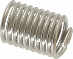 Recoil - 3/8-16 UNC, 3/4" OAL, Free Running Helical Insert - 10 Free Coils, Tanged, Stainless Steel, Bright Finish, 2D Insert Length - Caliber Tooling