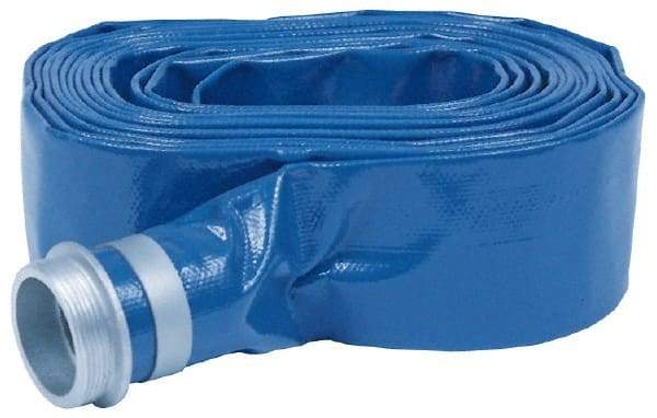 Value Collection - -10 to 150°F, 6" Inside x 6-1/8" Outside Diam, PVC Liquid Suction & Discharge Hose - Blue, 20' Long, 45 psi Working & 135 psi Brust Pressure - Caliber Tooling