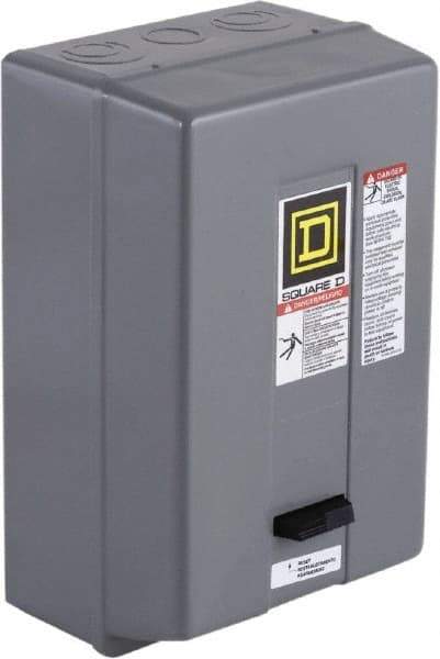 Square D - 120 Coil VAC at 60 Hz, 480 Coil VAC at 60 Hz, 45 Amp, NEMA Size 2, Nonreversible Enclosed Enclosure NEMA Motor Starter - 3 Phase hp: 10 at 200 VAC, 15 at 230 VAC, 25 at 460 VAC, 25 at 575 VAC, 1 Enclosure Rating - Caliber Tooling