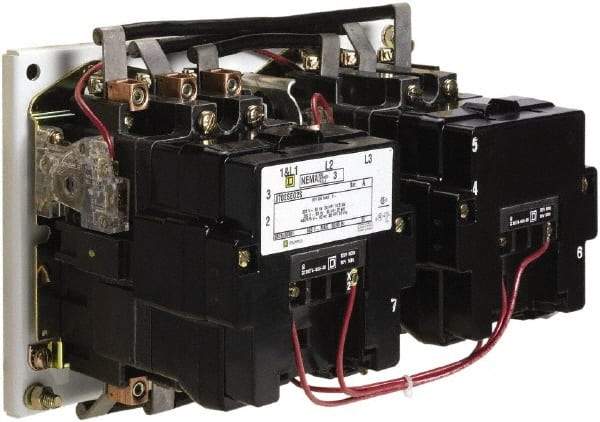 Square D - 3 Pole, 208 Coil VAC at 60 Hz, 18 Amp NEMA Contactor - Open Enclosure, 60 Hz at 208 VAC - Caliber Tooling