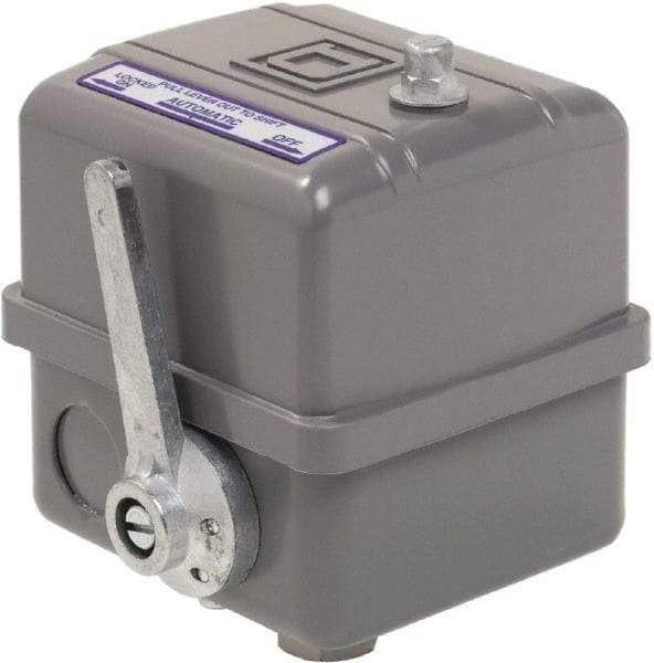 Square D - 1, 7, 9 and 3R NEMA Rated, 145 to 175 psi, Electromechanical Pressure and Level Switch - Adjustable Pressure, 575 VAC, L1-T1, L2-T2 Terminal, For Use with Square D Pumptrol - Caliber Tooling