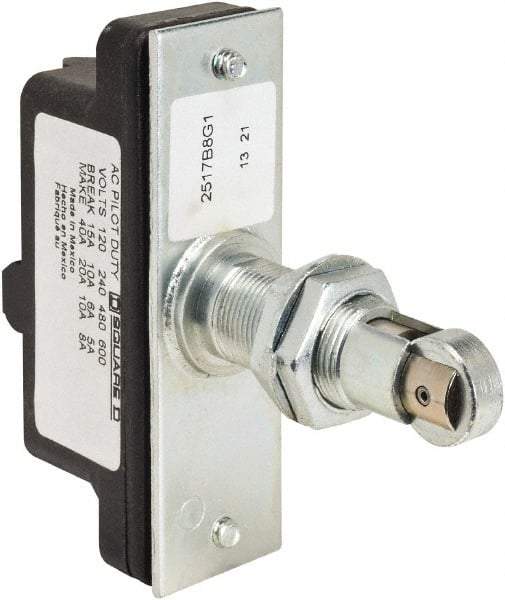 Square D - SPDT, NC/NO, 600 VAC, Screw Terminal, Roller Plunger Actuator, General Purpose Limit Switch - 1 NEMA Rating, IP20 IPR Rating, Panel Mount, 1-3/4 Lb. Operating Force - Caliber Tooling