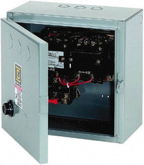 Square D - 220 Coil VAC at 50 Hz, 240 Coil VAC at 60 Hz, 18 Amp, Reversible Enclosed Enclosure NEMA Motor Starter - 3 Phase hp: 3 at 200 VAC, 3 at 230 VAC, 5 at 460 VAC, 5 at 575 VAC, 1 Enclosure Rating - Caliber Tooling