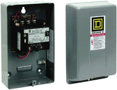 Square D - 1 Pole, 110 Coil VAC at 50 Hz and 120 Coil VAC at 60 Hz, 18 Amp NEMA Contactor - NEMA 1 Enclosure, 50 Hz at 110 VAC and 60 Hz at 120 VAC - Caliber Tooling