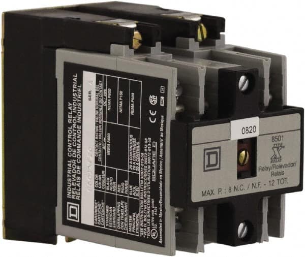 Square D - 2NO, 600 VAC Control Relay - Panel Mount - Caliber Tooling