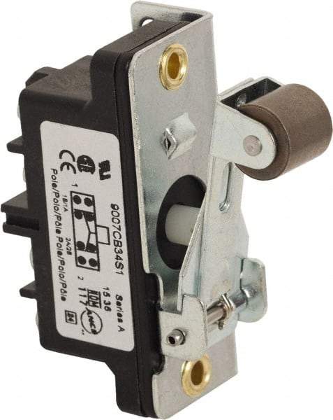 Square D - DPDT, 2NC/2NO, 600 Volt, Screw Terminal, Roller Plunger Actuator, General Purpose Limit Switch - 1 NEMA Rating, IP20 IPR Rating, Bracket Mount, 1/2 Lb. Operating Force - Caliber Tooling