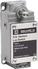 Square D - DPST, 2NO, 600 Volt, Screw Terminal, Rotary Spring Return Actuator, General Purpose Limit Switch - 1, 2, 4, 12, 13 NEMA Rating, IP67 IPR Rating - Caliber Tooling