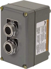 Schneider Electric - 2 Operator, Pushbutton Control Station - Open-Close (Legend), Momentary Switch, 2NO/2NC Contact, NEMA 1, 13, 3, 4 - Caliber Tooling