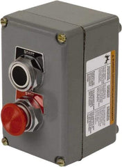 Schneider Electric - 1 Operator, Mushroom Head & Pushbutton Control Station - Start-Stop (Legend), Momentary Switch, 2NO/2NC Contact, NEMA 1, 13, 3, 4 - Caliber Tooling