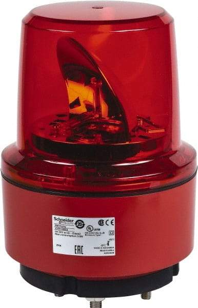 Schneider Electric - 24 VDC, 125 mAmp, Rotating Beacon LED Light - Surface Mounted, 7.05 Inch High, 130mm Diameter, 162 Flashes per min - Caliber Tooling