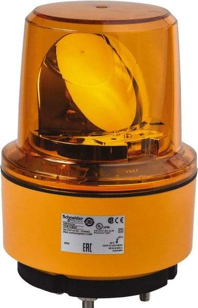 Schneider Electric - 12 VDC, 250 mAmp, Rotating Beacon LED Light - Surface Mounted, 7.05 Inch High, 130mm Diameter, 162 Flashes per min - Caliber Tooling