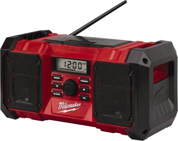 Milwaukee Tool - Backlit LCD Cordless Jobsite Radio - Powered by Battery - Caliber Tooling