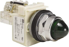 Schneider Electric - 120 VAC Green Lens Indicating Light - Screw Clamp Connector - Caliber Tooling