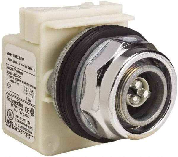 Schneider Electric - 120 V LED Pilot Light - Round Lens, Screw Clamp Connector - Caliber Tooling