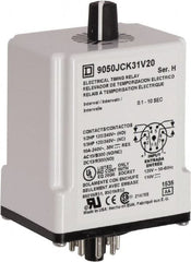 Square D - DPDT Time Delay Relay - 10 Contact Amp, 110 VDC & 120 VAC - Caliber Tooling