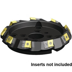 Kennametal - 13 Inserts, 315mm Cut Diam, 60mm Arbor Diam, 21.36mm Max Depth of Cut, Indexable Square-Shoulder Face Mill - 30° Lead Angle, 80mm High, LN_U221012PNSR-__ Insert Compatibility, Series MEGA 60 - Caliber Tooling