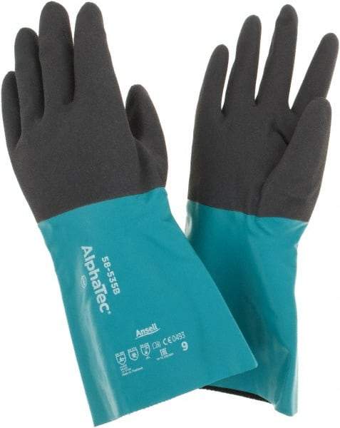 Ansell - Size 9, 14" Long, 13 mil Thick, Chemical Resistant Gloves - Caliber Tooling