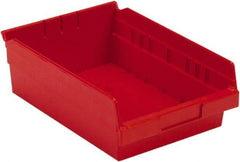 LEWISBins+ - 11-5/8" Deep, Red Hopper Shelf Bin - 4" High x 8-3/8" Wide x 11-5/8" Long - Caliber Tooling