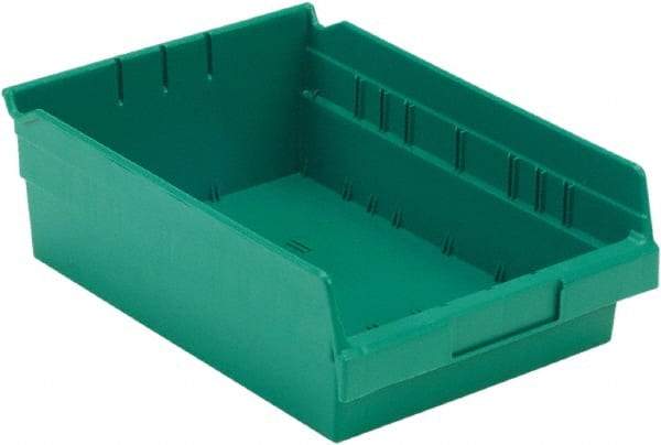 LEWISBins+ - 11-5/8" Deep, Green Hopper Shelf Bin - 4" High x 8-3/8" Wide x 11-5/8" Long - Caliber Tooling