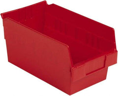 LEWISBins+ - 11-5/8" Deep, Red Hopper Shelf Bin - 6" High x 6-5/8" Wide x 11-5/8" Long - Caliber Tooling