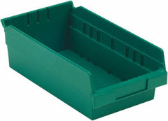 LEWISBins+ - 11-5/8" Deep, Green Hopper Shelf Bin - 4" High x 6-5/8" Wide x 11-5/8" Long - Caliber Tooling