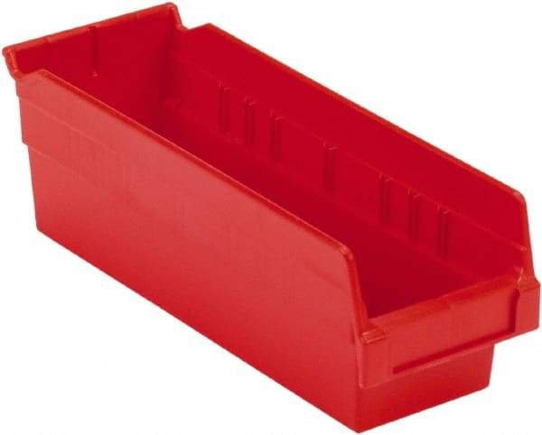 LEWISBins+ - 11-5/8" Deep, Red Hopper Shelf Bin - 4" High x 4-1/8" Wide x 11-5/8" Long - Caliber Tooling