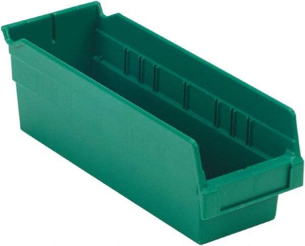 LEWISBins+ - 11-5/8" Deep, Green Hopper Shelf Bin - 4" High x 4-1/8" Wide x 11-5/8" Long - Caliber Tooling