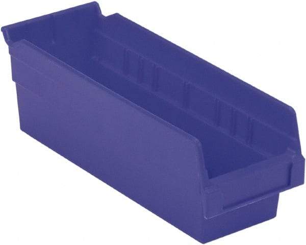 LEWISBins+ - 11-5/8" Deep, Blue Hopper Shelf Bin - 4" High x 4-1/8" Wide x 11-5/8" Long - Caliber Tooling