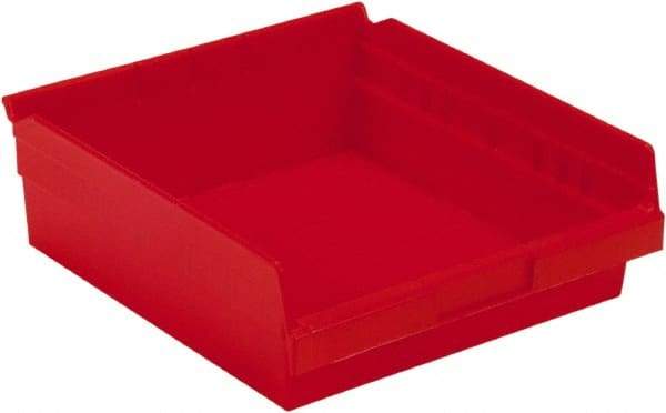 LEWISBins+ - 11-5/8" Deep, Red Hopper Shelf Bin - 4" High x 11-1/8" Wide x 11-5/8" Long - Caliber Tooling