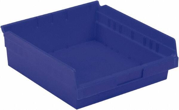 LEWISBins+ - 11-5/8" Deep, Blue Hopper Shelf Bin - 4" High x 11-1/8" Wide x 11-5/8" Long - Caliber Tooling