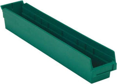 LEWISBins+ - 23-5/8" Deep, Green Hopper Shelf Bin - 4" High x 4-1/8" Wide x 23-5/8" Long - Caliber Tooling