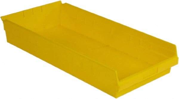 LEWISBins+ - 23-5/8" Deep, Yellow Hopper Shelf Bin - 4" High x 11-1/8" Wide x 23-5/8" Long - Caliber Tooling