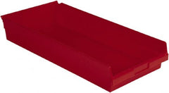 LEWISBins+ - 23-5/8" Deep, Red Hopper Shelf Bin - 4" High x 11-1/8" Wide x 23-5/8" Long - Caliber Tooling