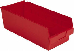 LEWISBins+ - 17-7/8" Deep, Red Hopper Shelf Bin - 6" High x 8-3/8" Wide x 17-7/8" Long - Caliber Tooling