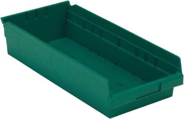 LEWISBins+ - 17-7/8" Deep, Green Hopper Shelf Bin - 4" High x 8-3/8" Wide x 17-7/8" Long - Caliber Tooling