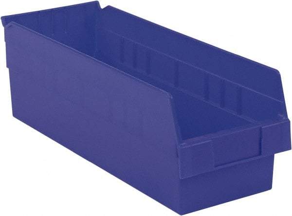 LEWISBins+ - 17-7/8" Deep, Blue Hopper Shelf Bin - 6" High x 6-5/8" Wide x 17-7/8" Long - Caliber Tooling