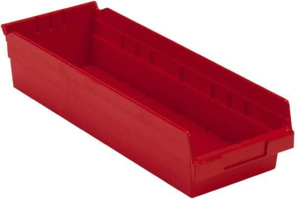 LEWISBins+ - 17-7/8" Deep, Red Hopper Shelf Bin - 4" High x 6-5/8" Wide x 17-7/8" Long - Caliber Tooling