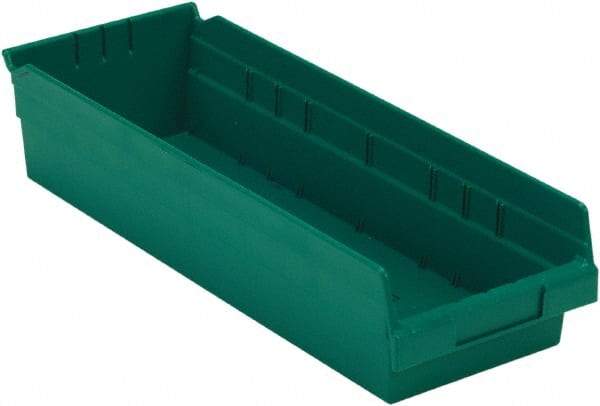 LEWISBins+ - 17-7/8" Deep, Green Hopper Shelf Bin - 4" High x 6-5/8" Wide x 17-7/8" Long - Caliber Tooling