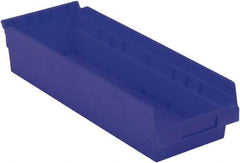 LEWISBins+ - 17-7/8" Deep, Blue Hopper Shelf Bin - 4" High x 6-5/8" Wide x 17-7/8" Long - Caliber Tooling