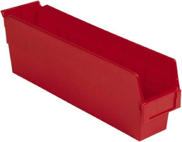 LEWISBins+ - 17-7/8" Deep, Red Hopper Shelf Bin - 6" High x 4-1/8" Wide x 17-7/8" Long - Caliber Tooling