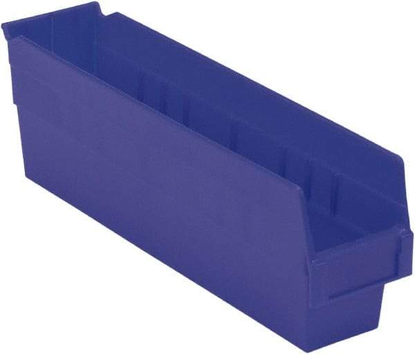 LEWISBins+ - 17-7/8" Deep, Blue Hopper Shelf Bin - 6" High x 4-1/8" Wide x 17-7/8" Long - Caliber Tooling