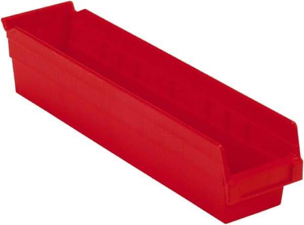 LEWISBins+ - 17-7/8" Deep, Red Hopper Shelf Bin - 4" High x 4-1/8" Wide x 17-7/8" Long - Caliber Tooling